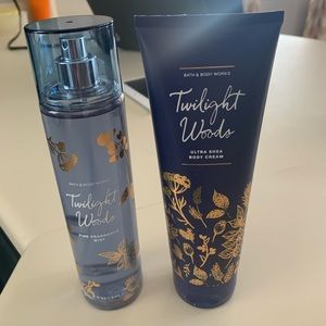 Brand new! Twilight Woods body spray and cream